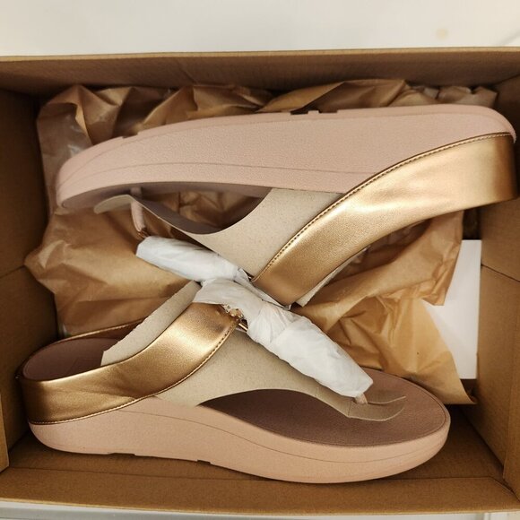 Fitflop Galaxy Toe Thong Rose Gold Sandals Size 9. NIB. - Picture 10 of 11